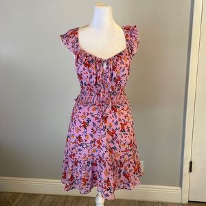 [Buddy Love] Pink Floral Mini Dress - Size Large